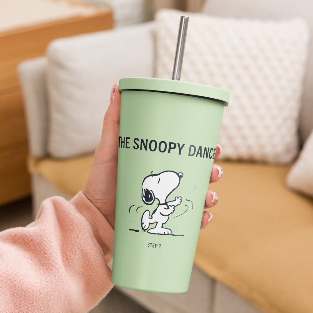 Peanuts Snoopy Dance Tumbler With Straw