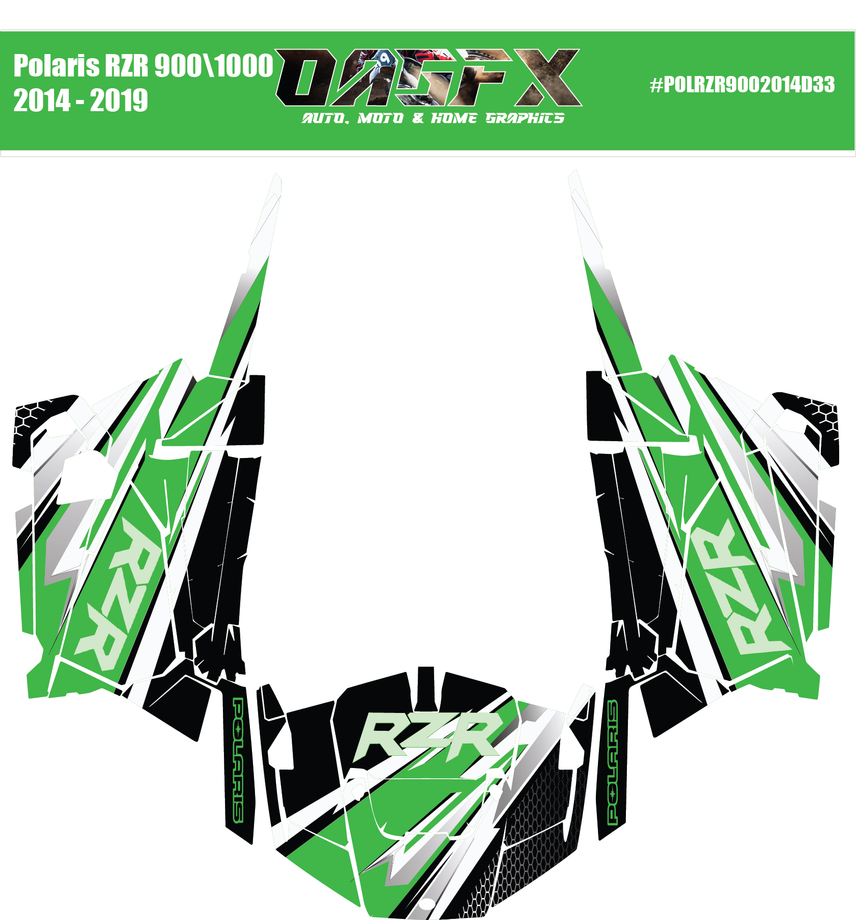 Graphics Kit for 2014 to 2019 Polaris RZR 900/1000
