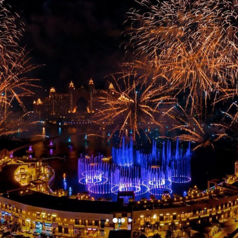 Palm Fireworks New Years Eve Dubai