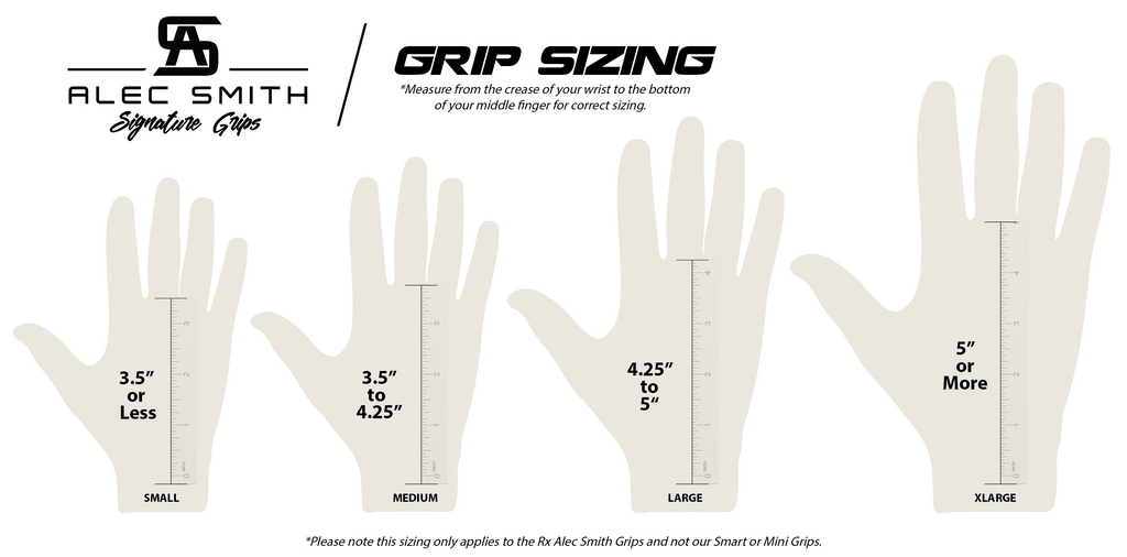 Alec Smith Hand Grips Sizing Chart