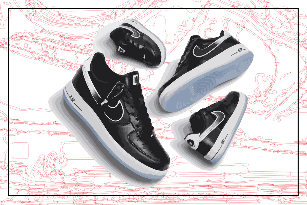 Nike Air Force 1 Low 07 NBA Black Silver – Captan Spor