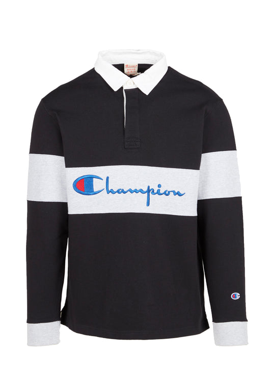 CHAMPION: REVERSE WEAVE STRIPED LS POLO 