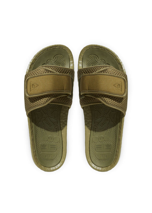 khaki green adidas sliders