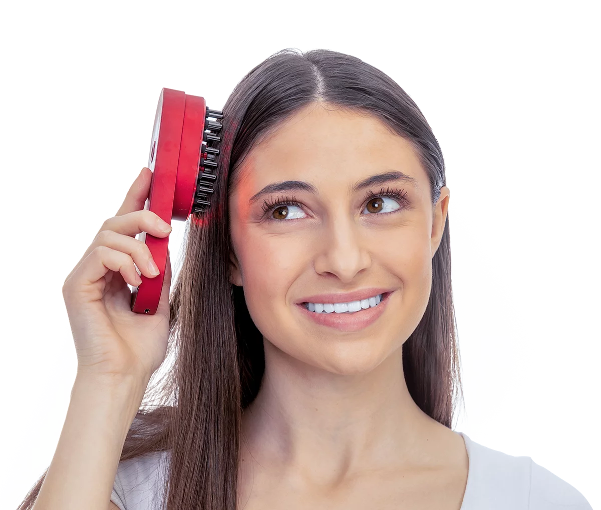 Smiling Woman Using HairPod with Red Light Therapy.webp__PID:12d67e3e-0ab7-4563-bdd9-155eb3993cfe