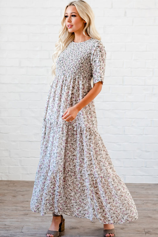 smocked maxi