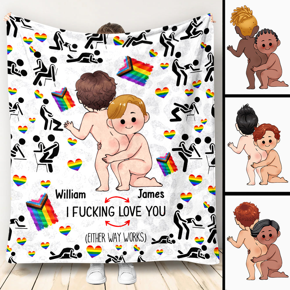 I Love You - Personalized LGBT Support Blanket