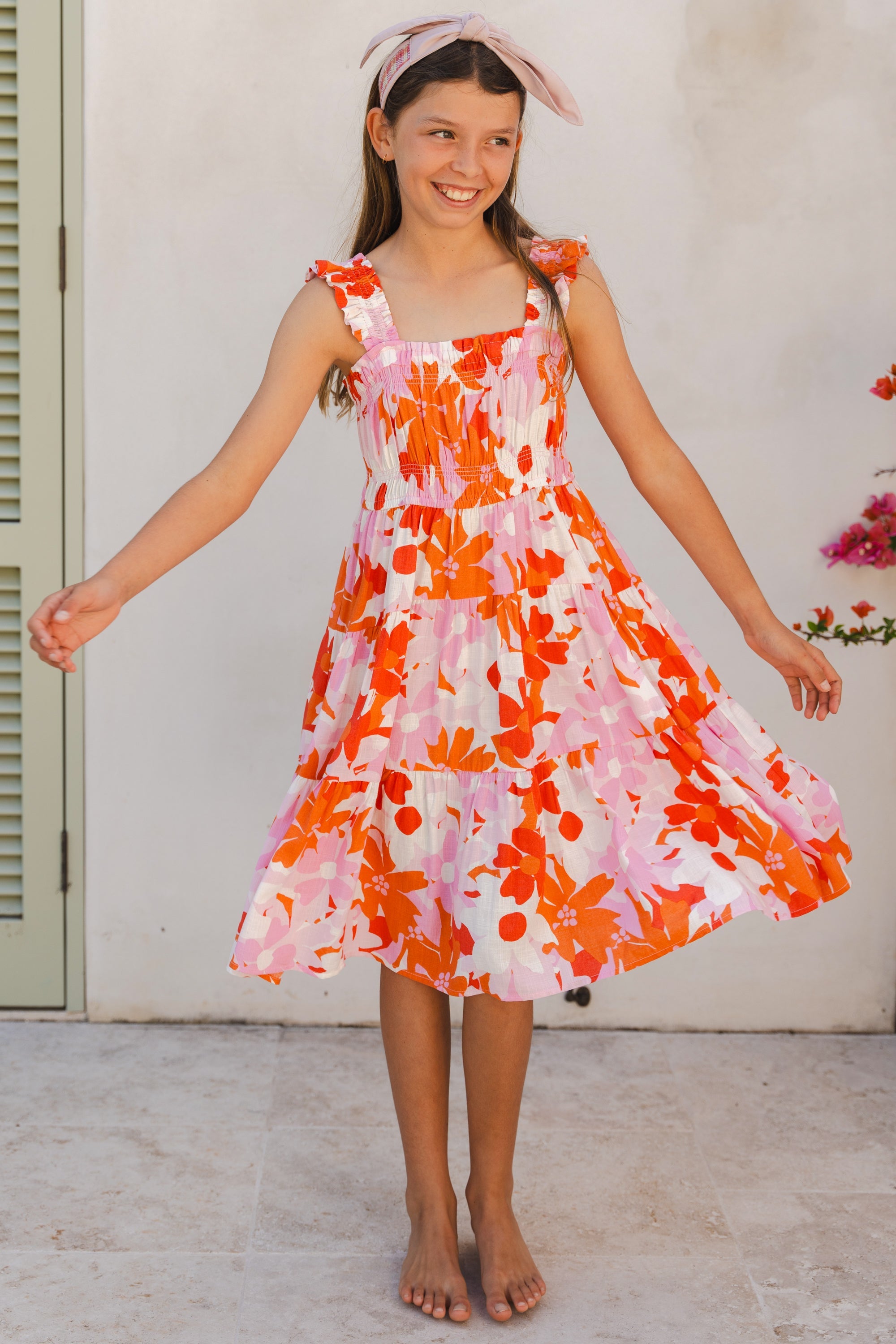 Ally Dress In Sunset Daisy