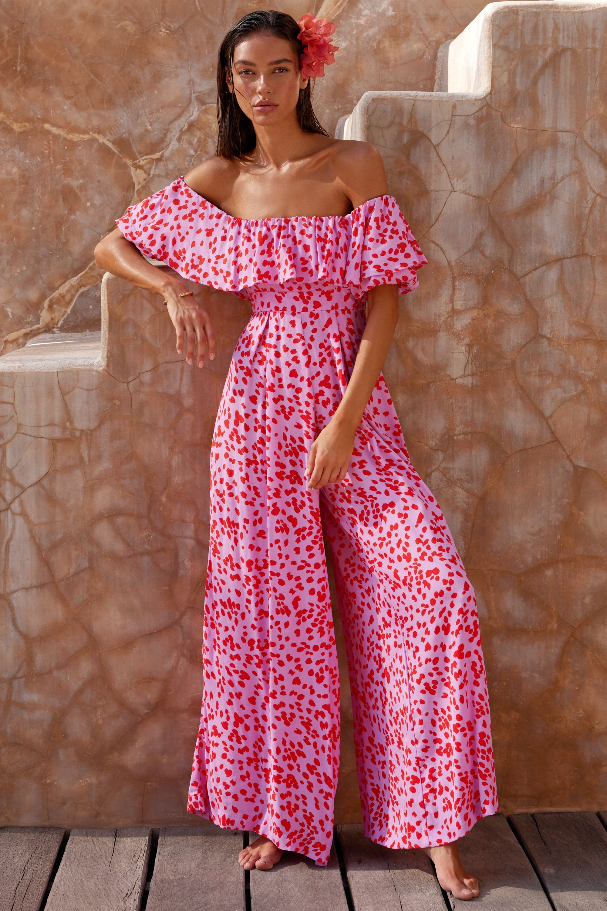 Bo Jumpsuit In Flamingo