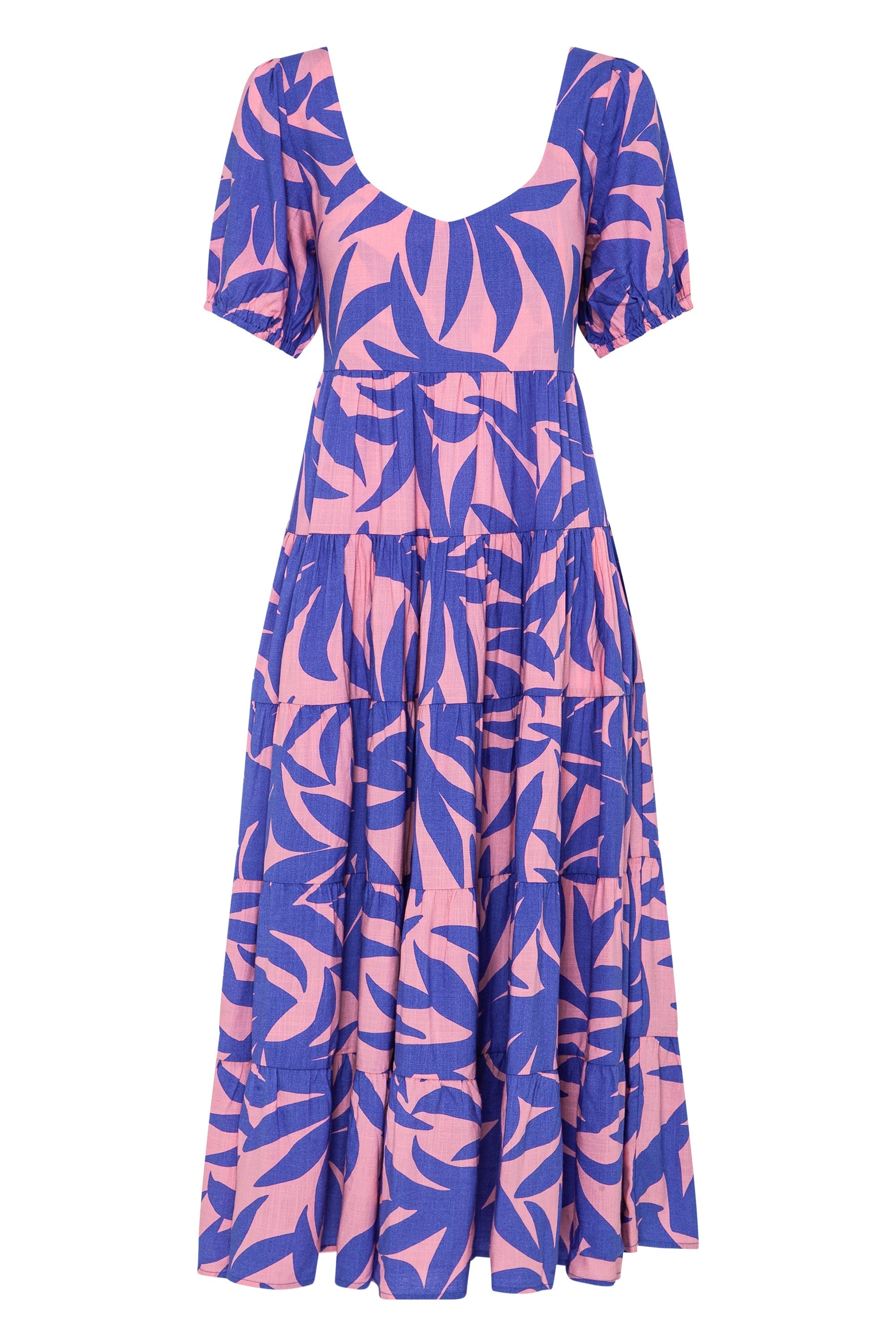 Kiki Dress In Blue Palms