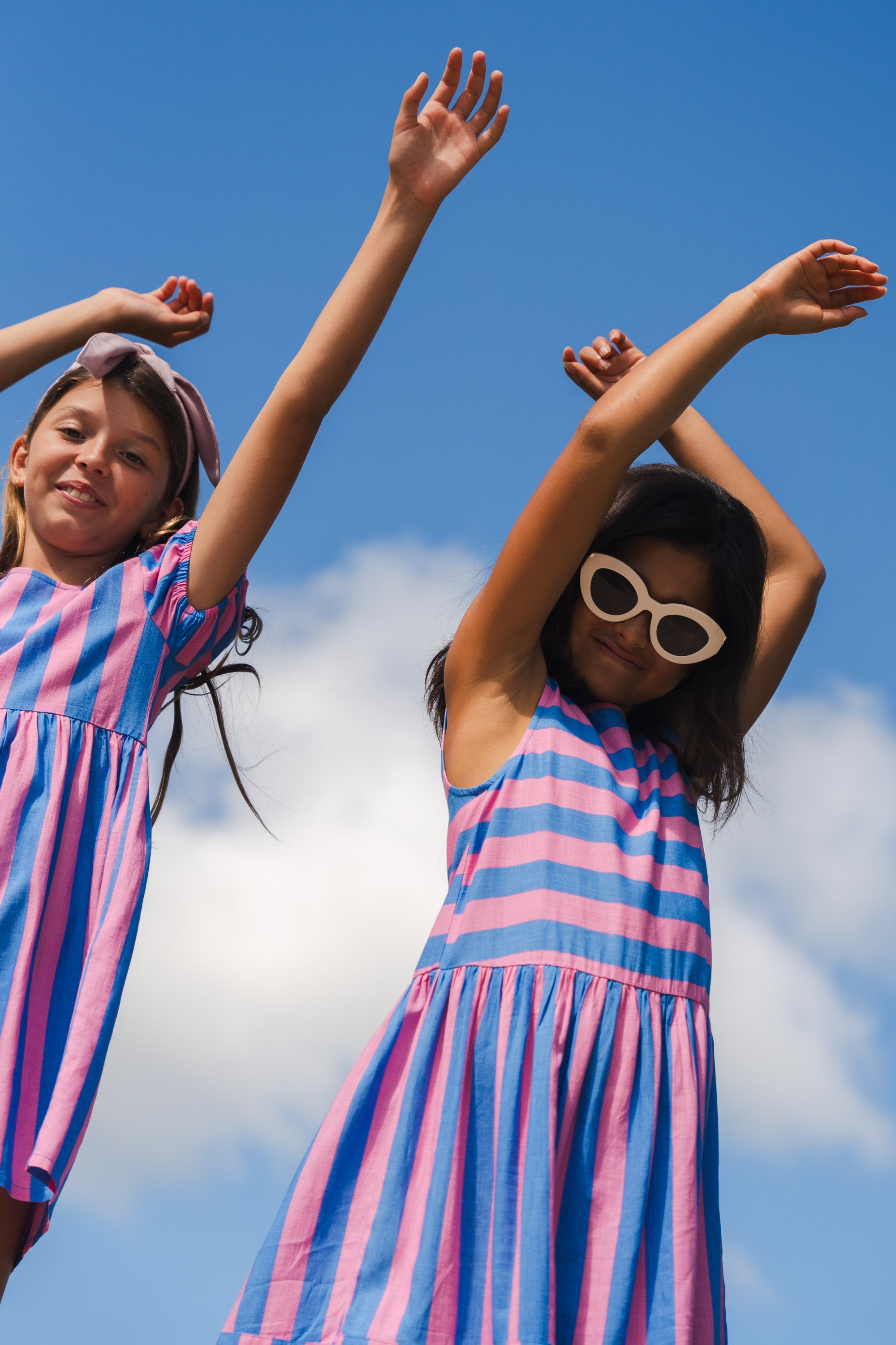 Sadie Bird Dress In Gelato Stripe