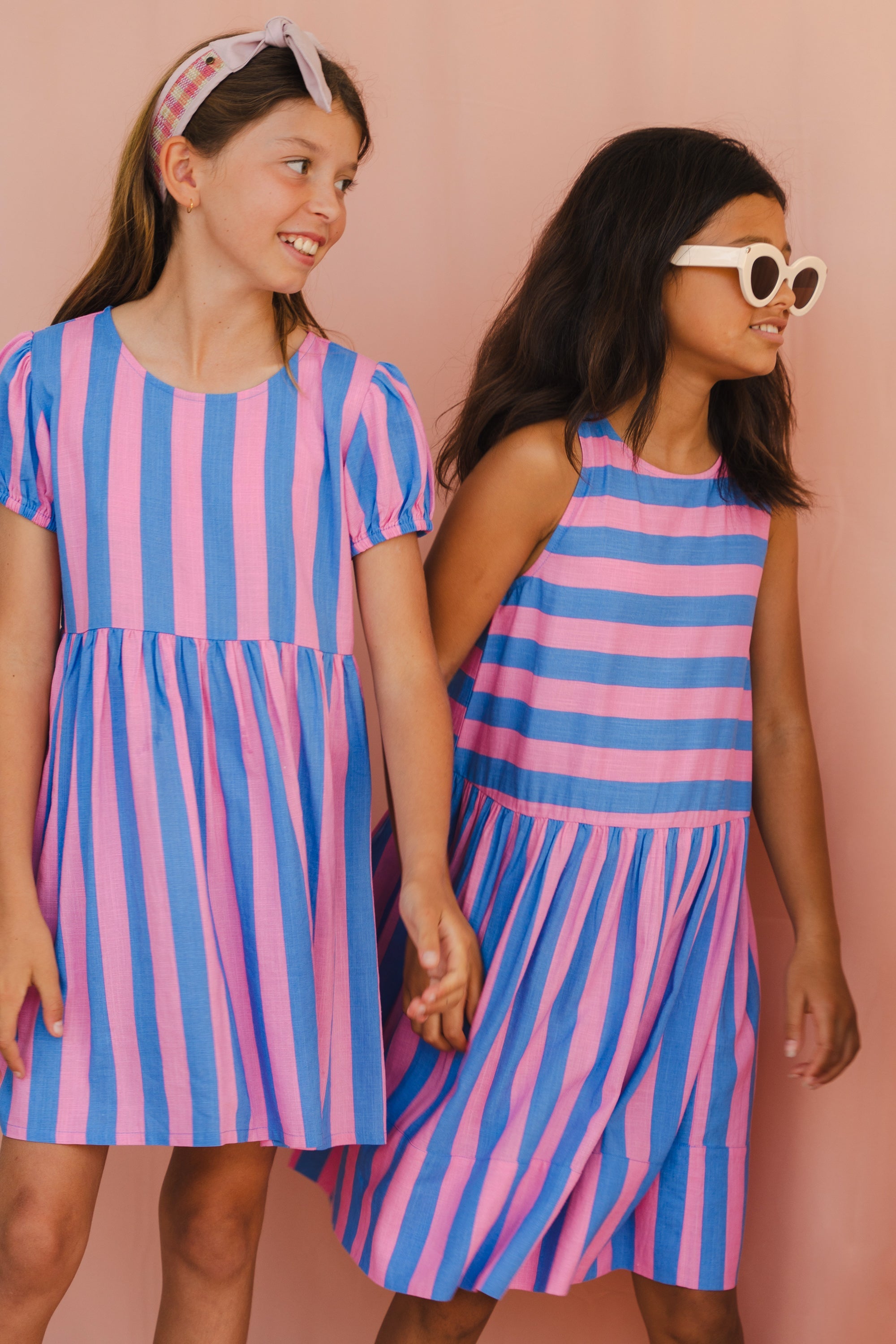 Sadie Bird Dress In Gelato Stripe