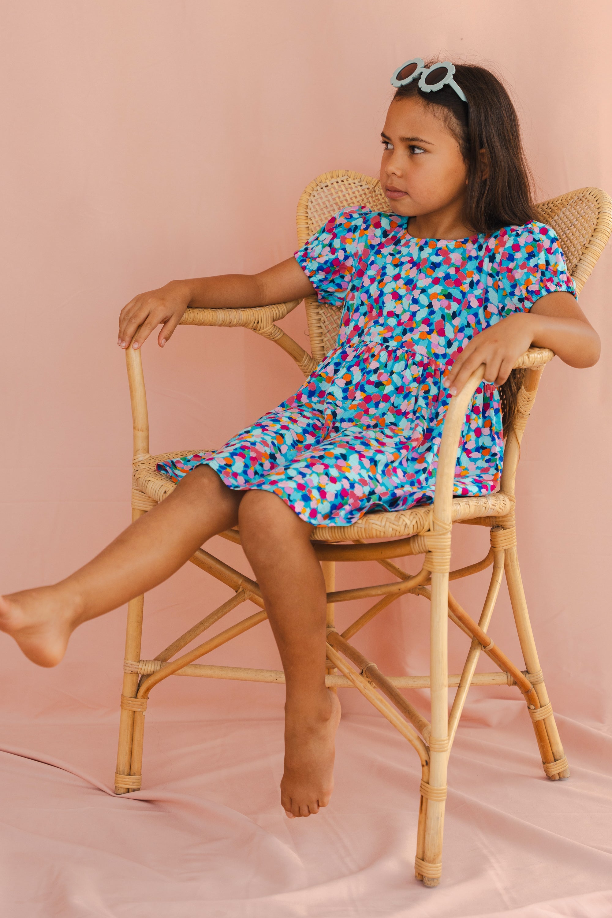 Nini Dress In Rainbow Confetti