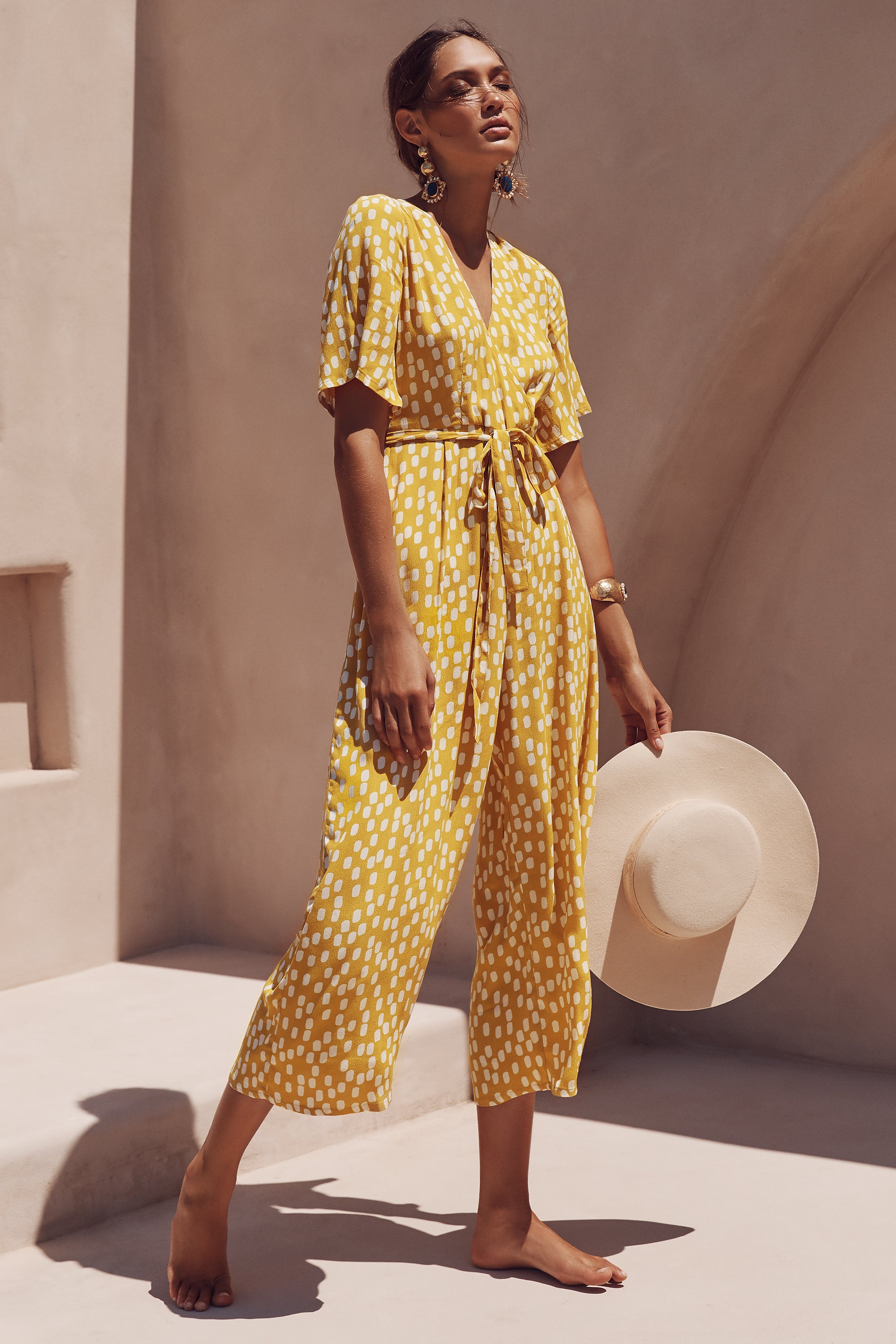 mustard colour jumpsuit