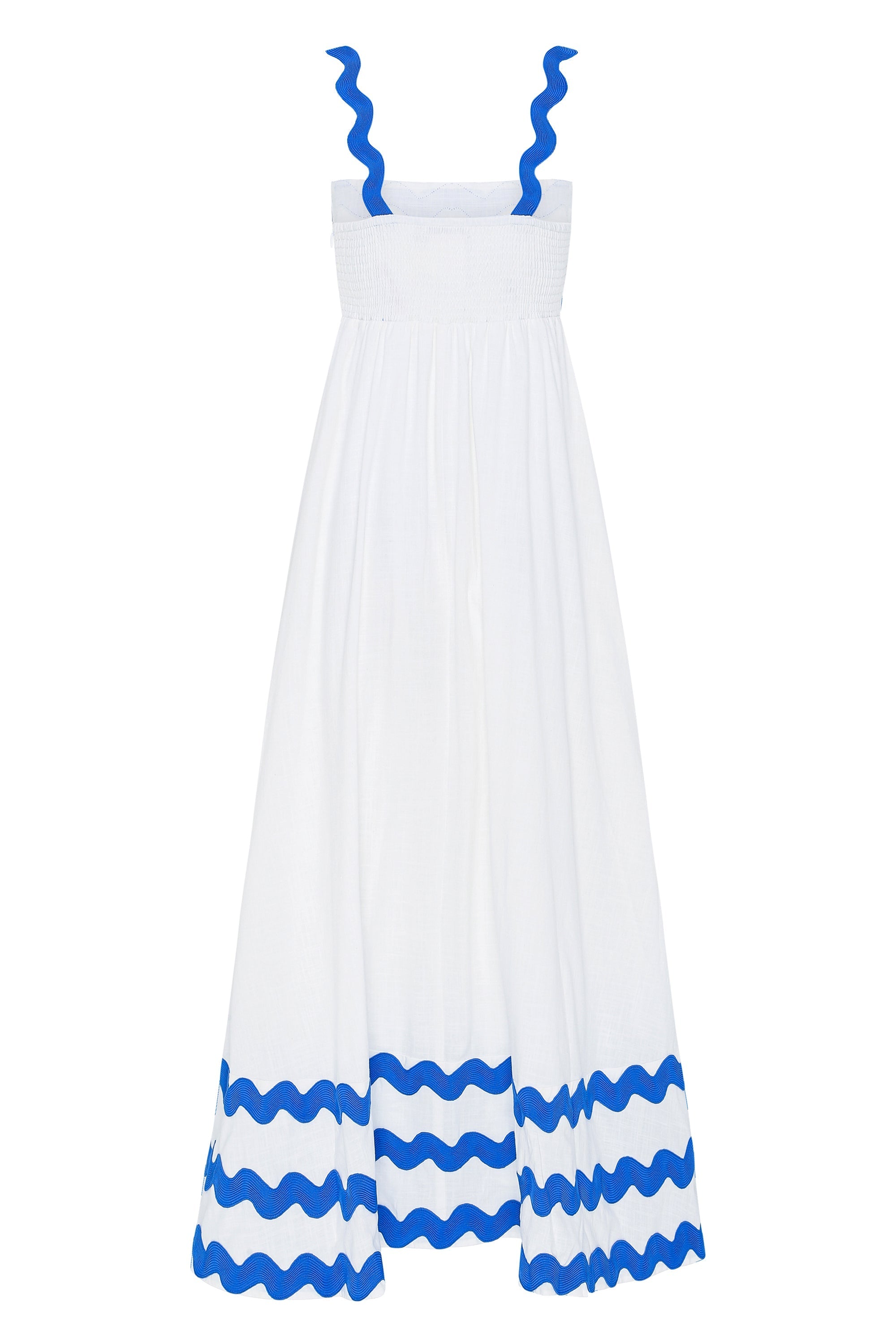 Vivi Dress In White Ric Rac