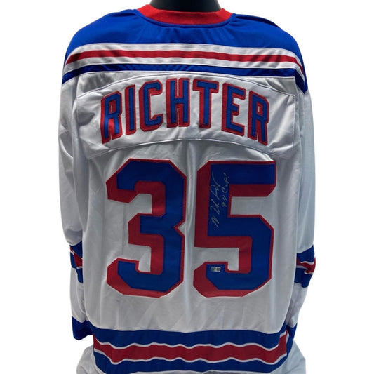 Mike Richter Signed ￼New York Rangers Autographed Blue Jersey JSA