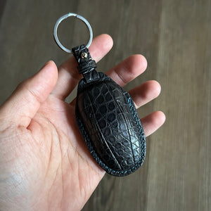 Tesla key fob cover, Crocodile leather Leather key case - Shao Leather