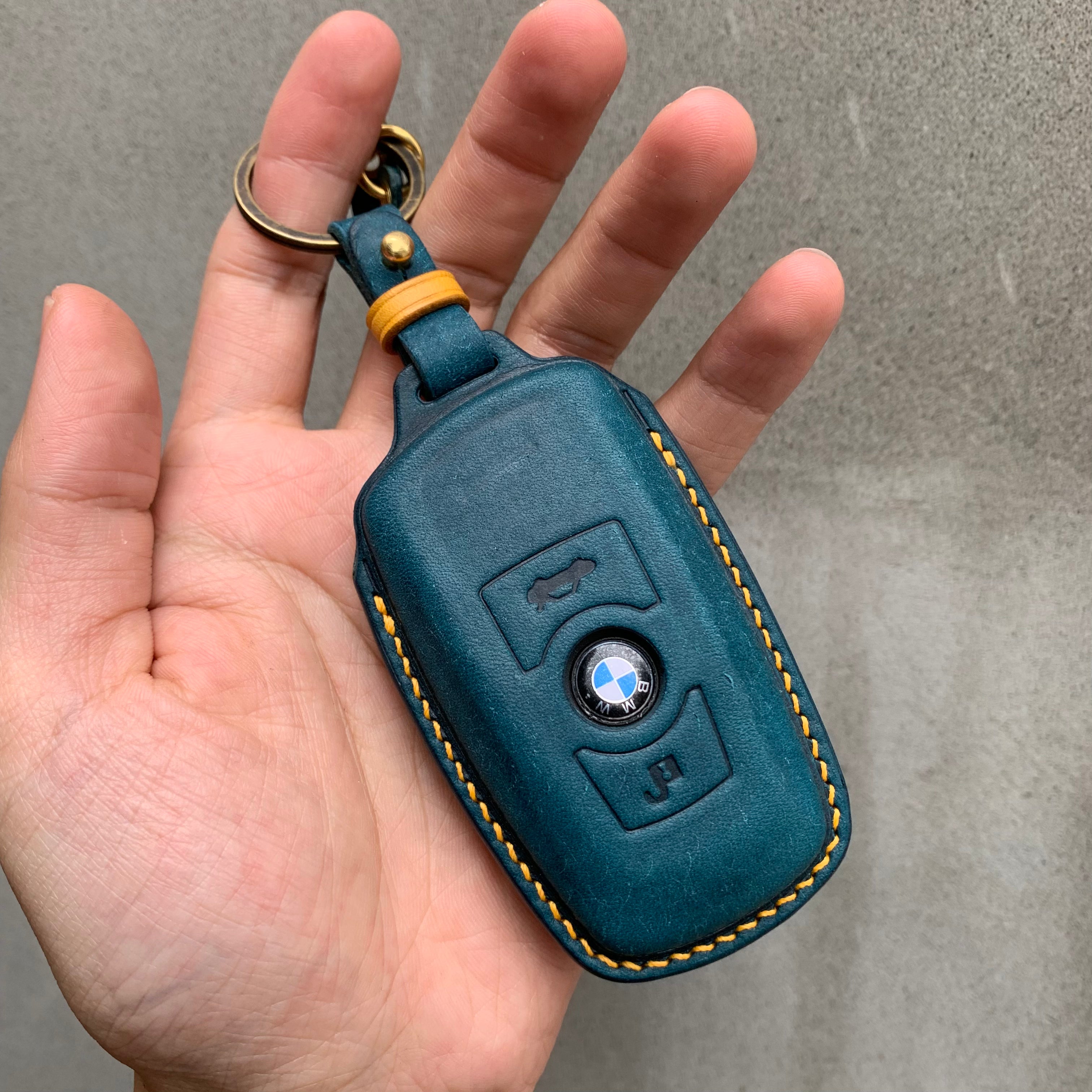 BMW key fob cover, Pueblo leather
