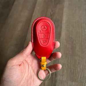 Mercedes-Benz key fob cover, Buttero Leather - Shao Leather - Mercedes Key Ring