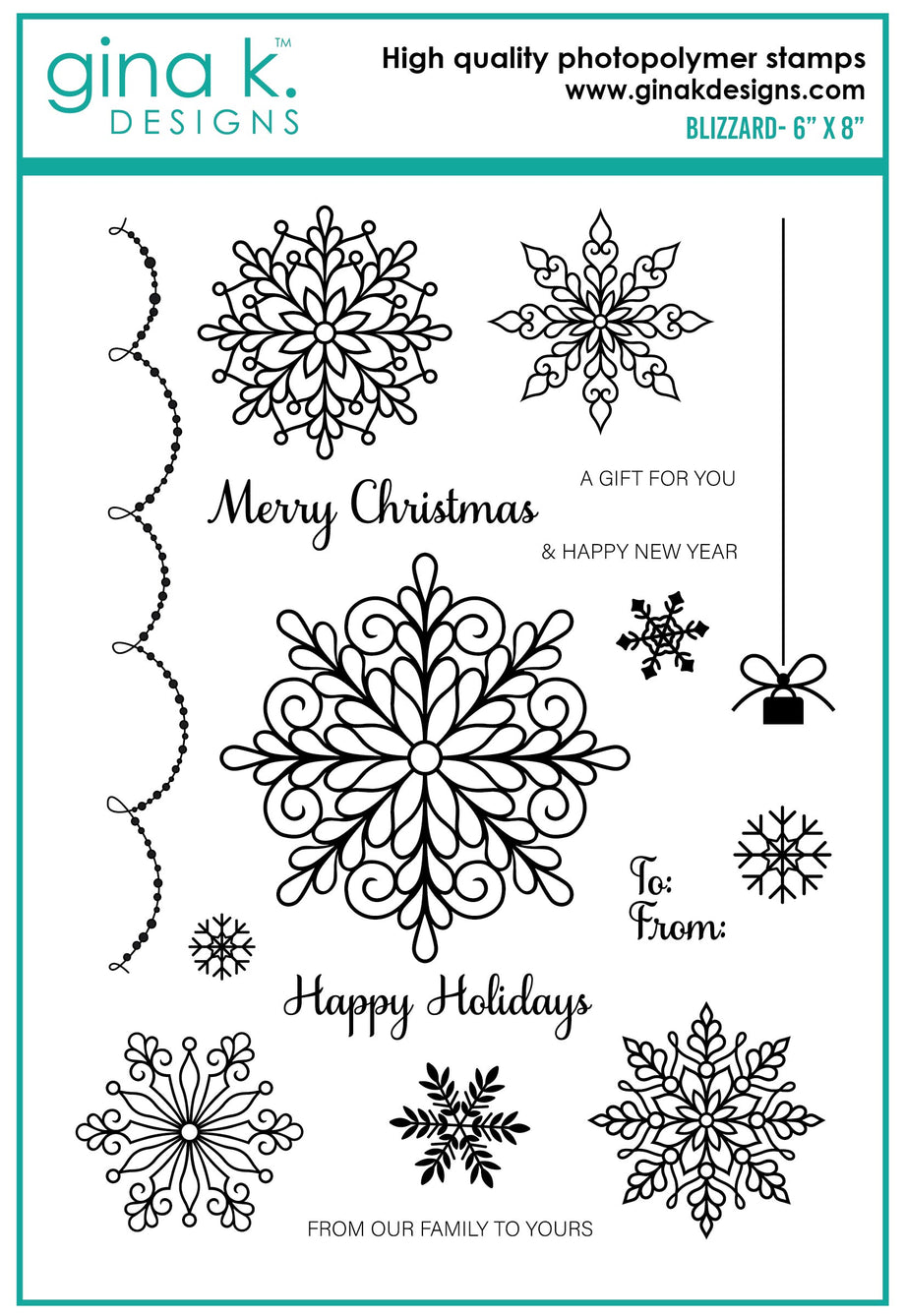 STENCIL- Stellar Snowflake – Gina K Designs, LLC