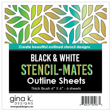 STENCIL-MATES- Black and White Outline Sheets- Ornamental Fans – Gina K  Designs, LLC