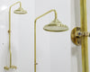Exposed Shower, Unlaquered Brass Shower Faucet, Combo Brass Shower System