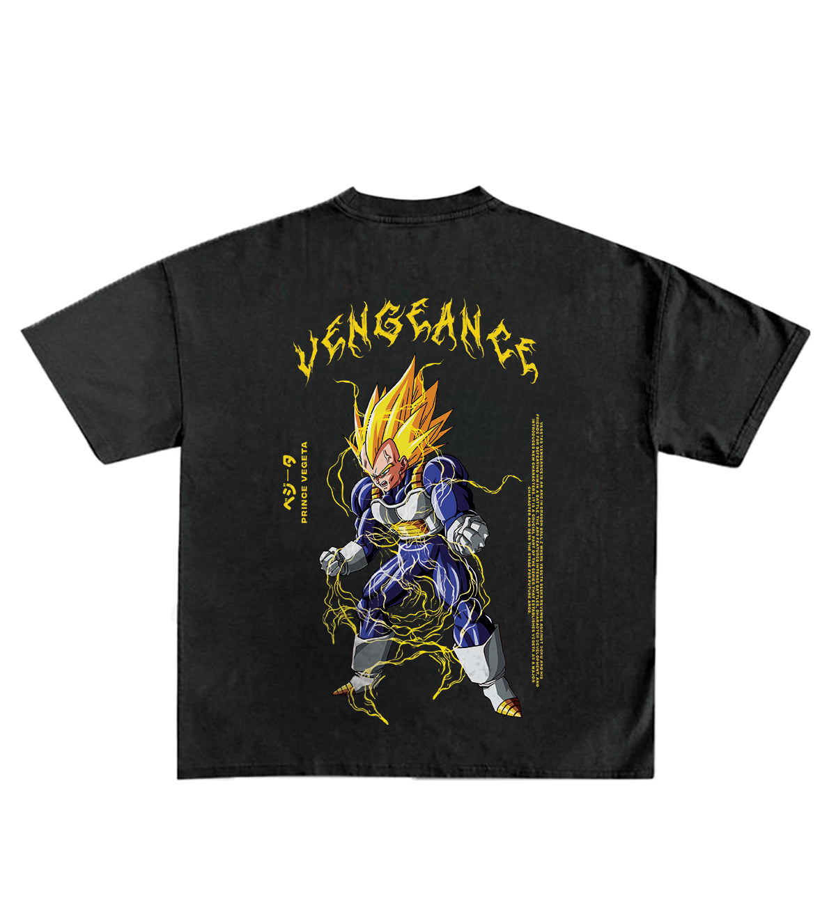 Vegeta Designed Graphic Tee - STREETWEAR