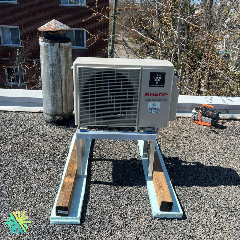 Installation of a Sharp ZU1 Wall-Mounted Heat Pump in Rosemère, North Shore