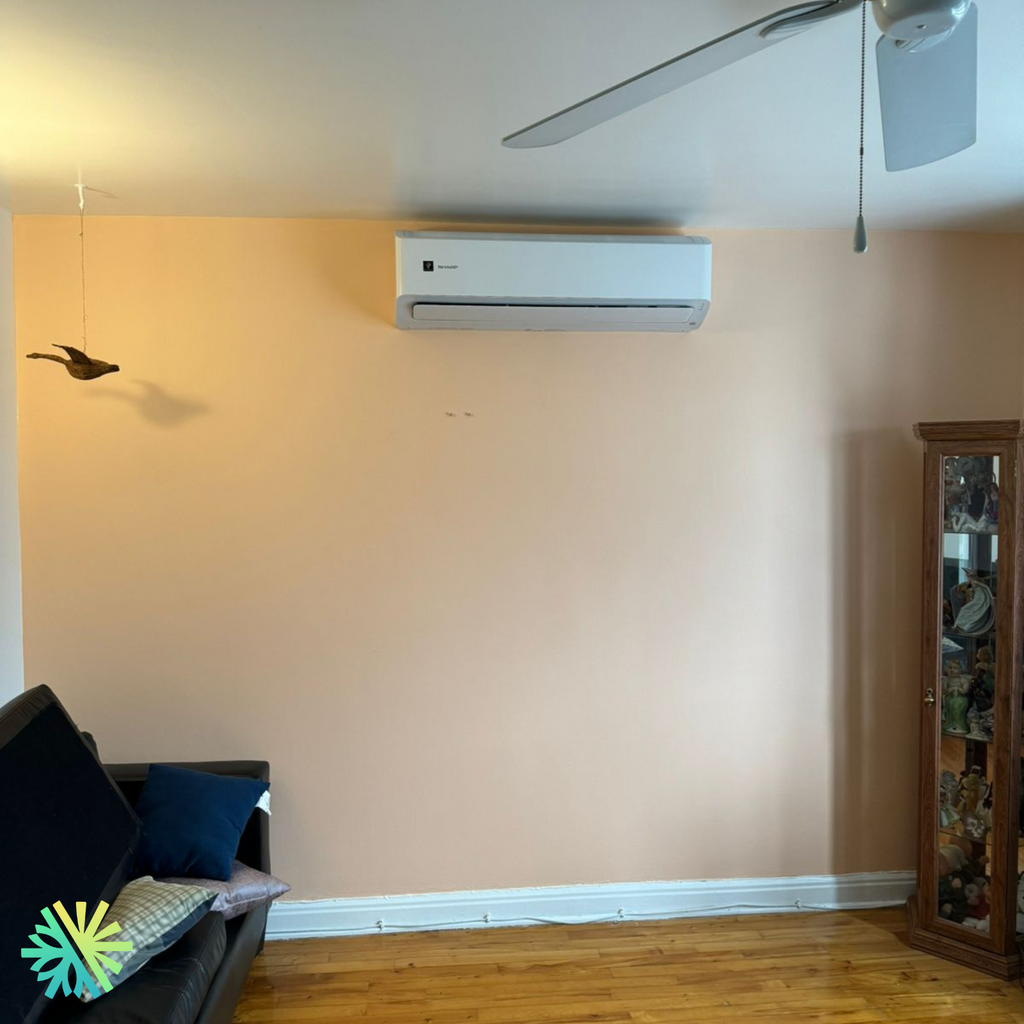 Installation of a Sharp ZU1 Wall-Mounted Heat Pump in Blainville, North Shore