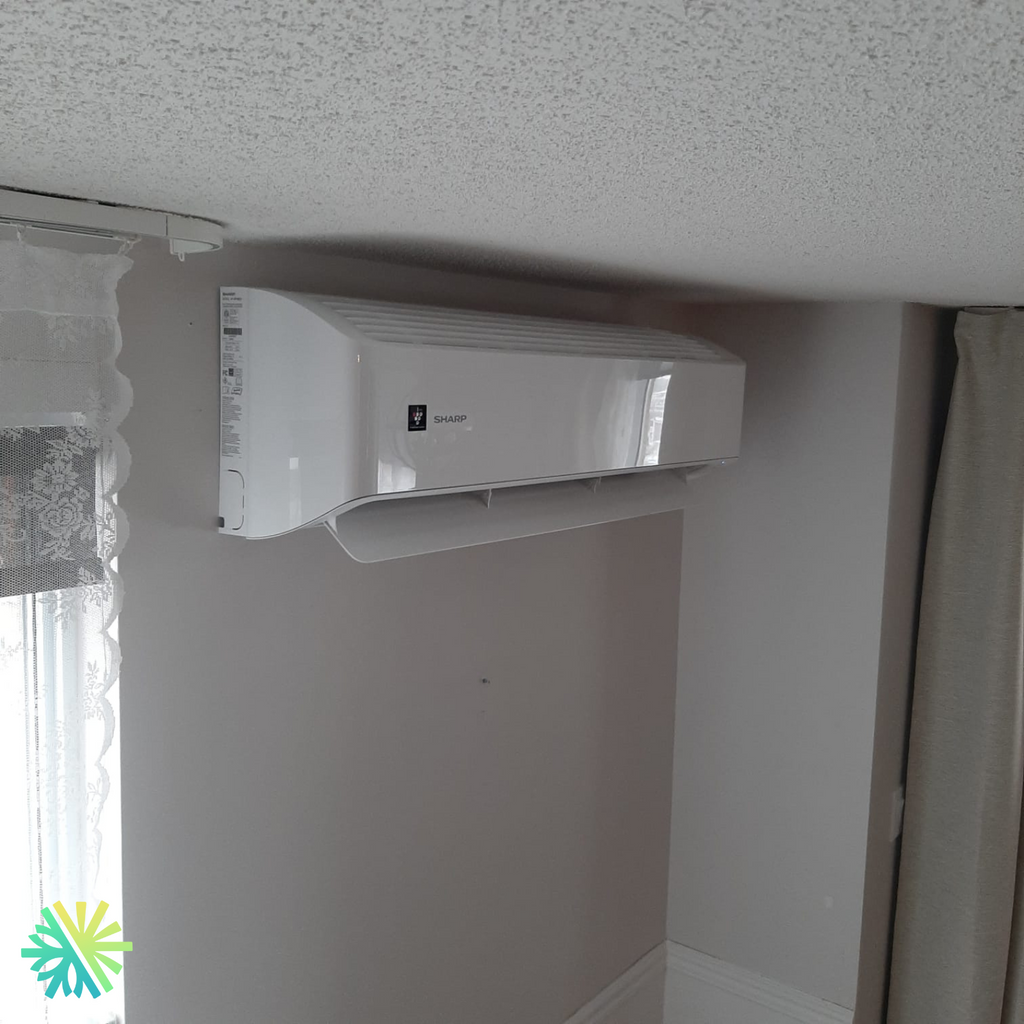 Installation of a Sharp ZU1 Wall-Mounted Heat Pump in Outremont, Montreal