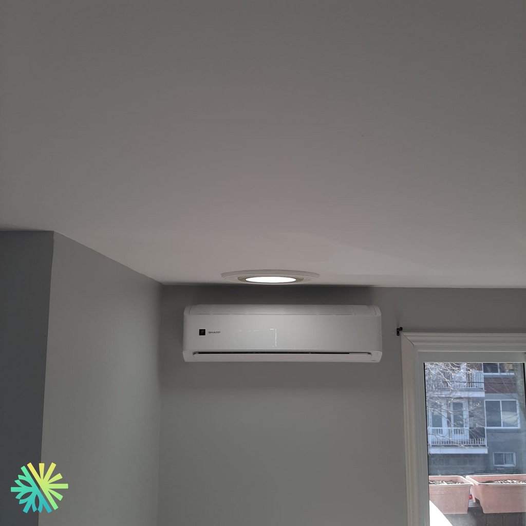 Installation of a Sharp ZU1 Wall-Mounted Heat Pump in Laval