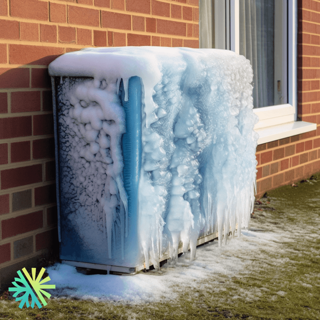 Repair Service: Wall mounted heat pump - Coils frozen or covered with ice