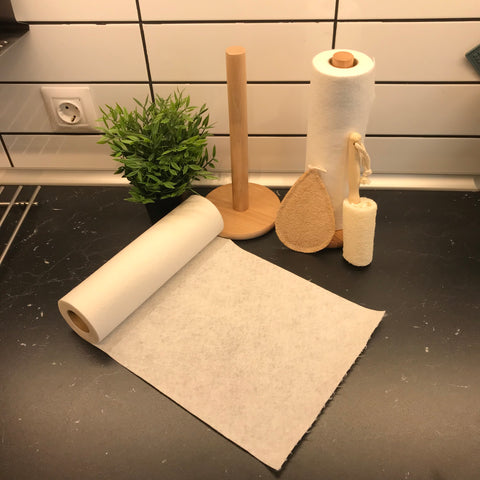 reusable paper towel set with loofah sponges