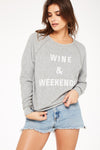 Neon Coffee/Wine Reversible Crew Neck Sweatshirt