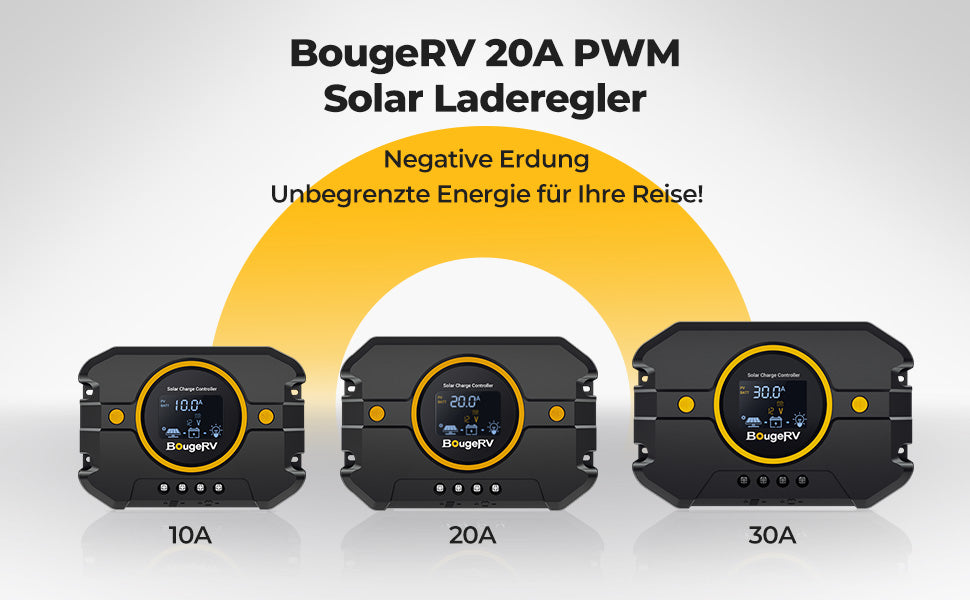 12V/24V 20A PWM Solar Laderegler