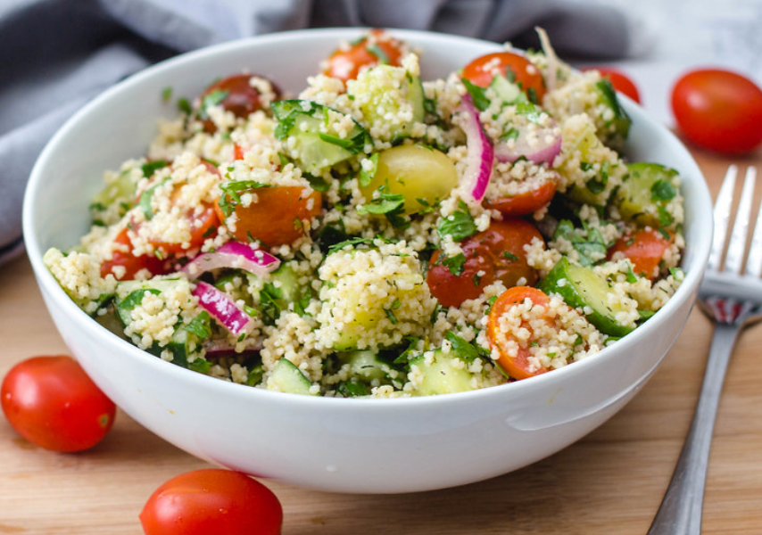 A picture of couscous salad)
