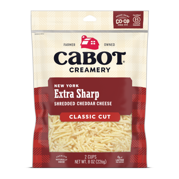 Cabot NY Extra Sharp Shredded Cheddar Cheese, 8oz