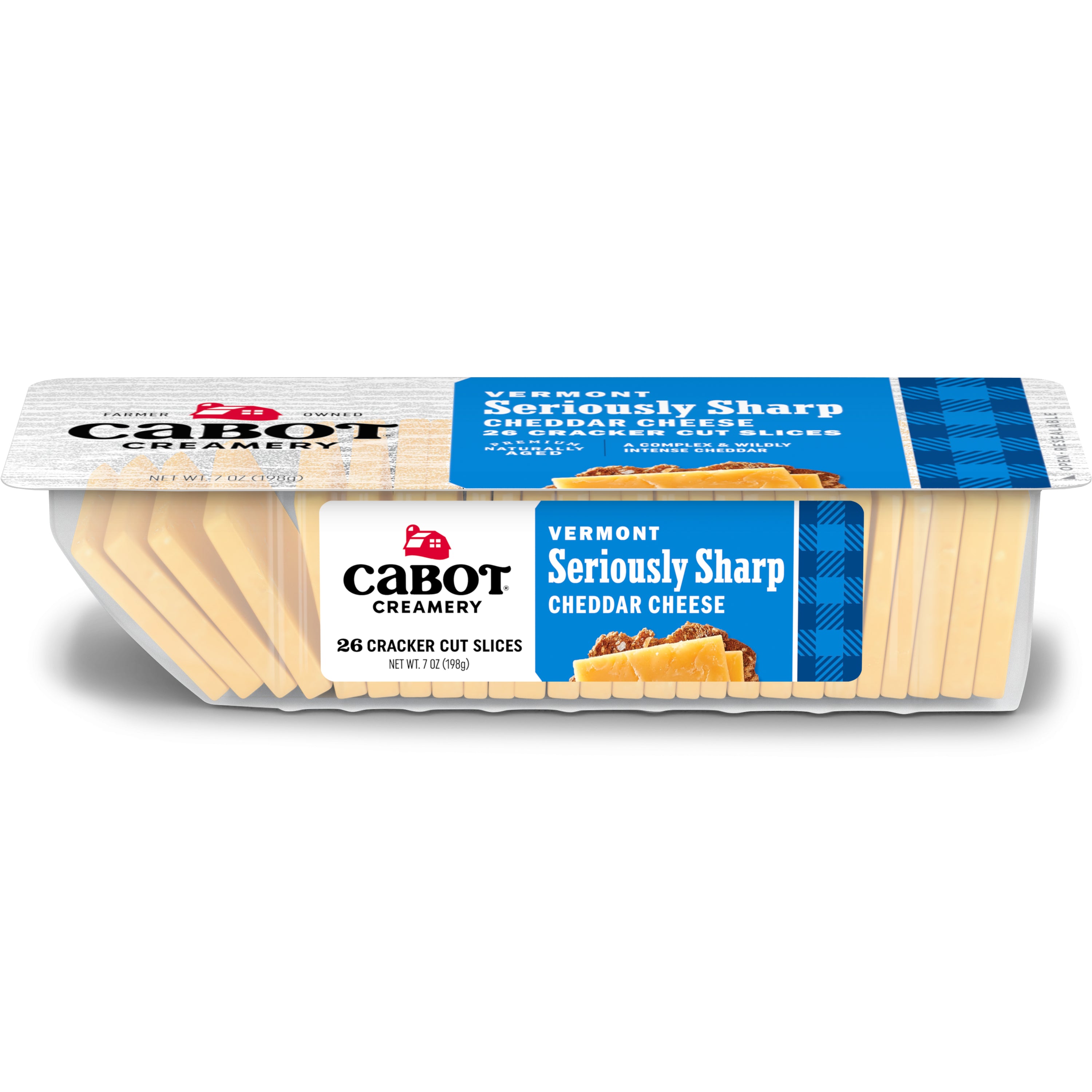 Cabot Seriously Sharp Yellow Cheddar Cheese Cracker Cuts, 7oz