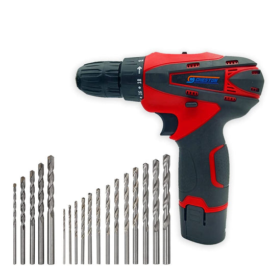 Cheston 12V Cordless Drill Machine Screwdriver Kit 10mm Keyless