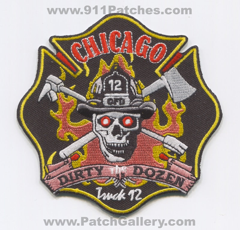 Chicago Fire Department Truck 12 Patch Illinois Il 911patches Com