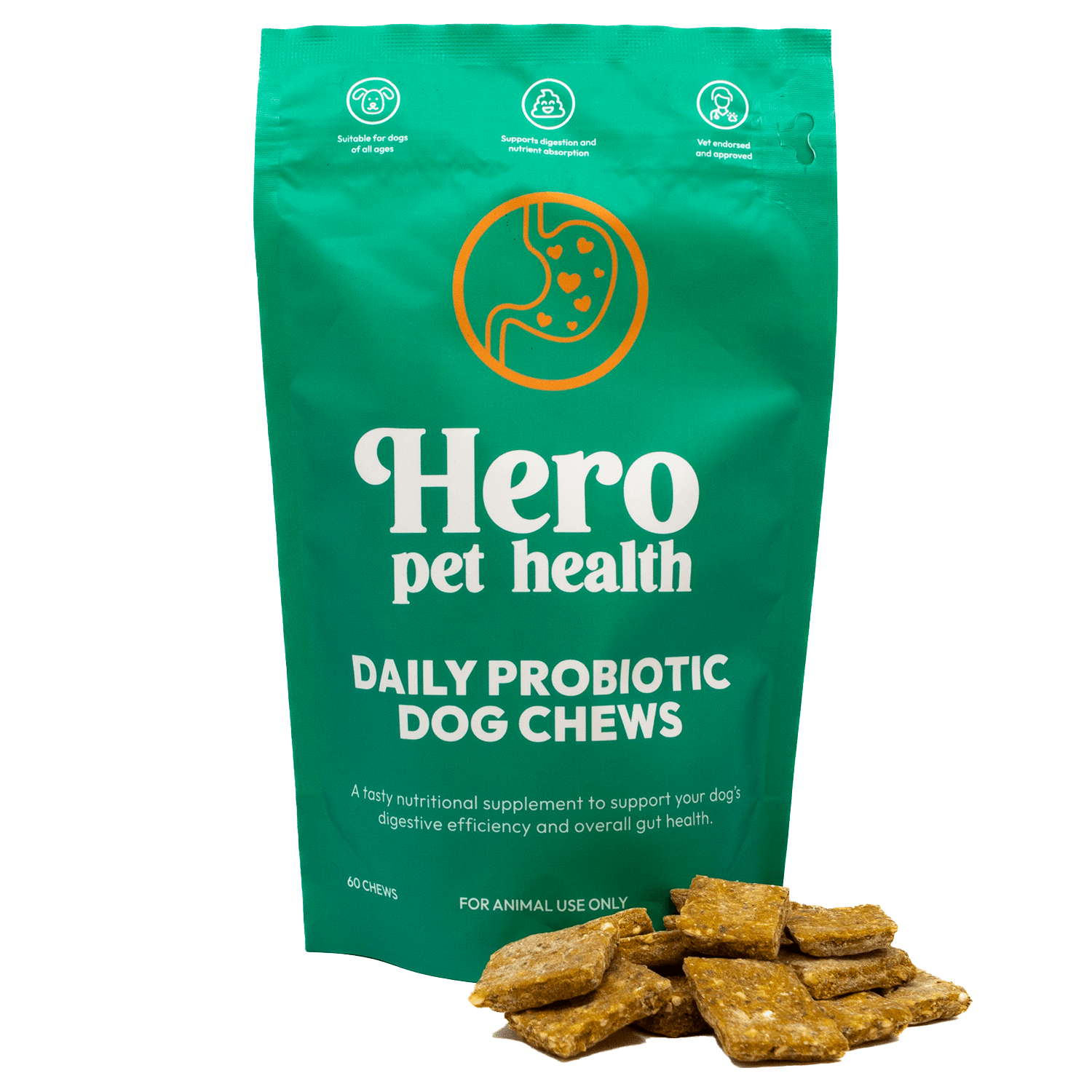 Dog Probiotic Gut Health Chews - Hero Pet Health product image