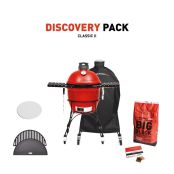 DISCOVERY PACK: For Classic Joe II including Cast Iron Griddle, Grate, Pizza Stone Charcoal, Cover, Firelighters
