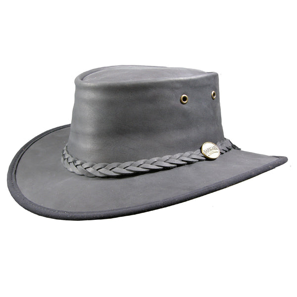 Foldaway Bronco Leather Hat - Item 1060