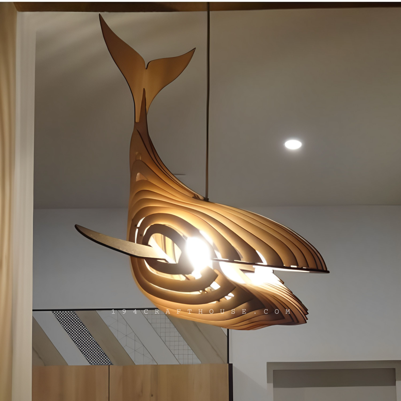 Whale Pendant Light Fixture