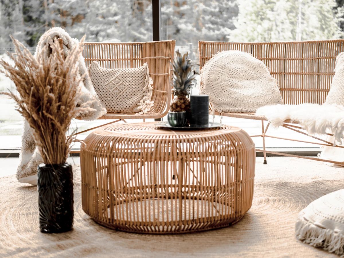 Don't leave natural rattan furniture outside