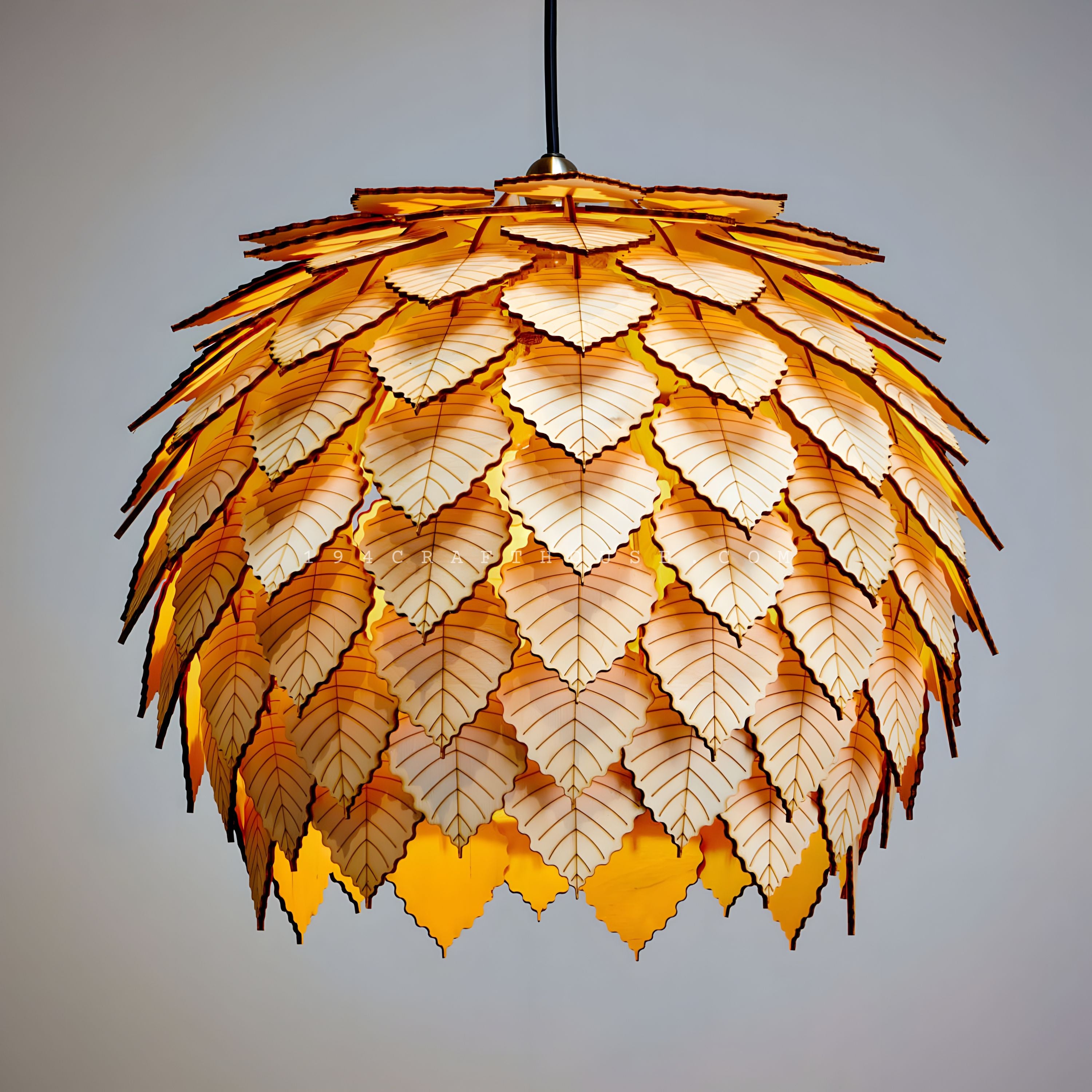 Leaf Wood Pendant Light