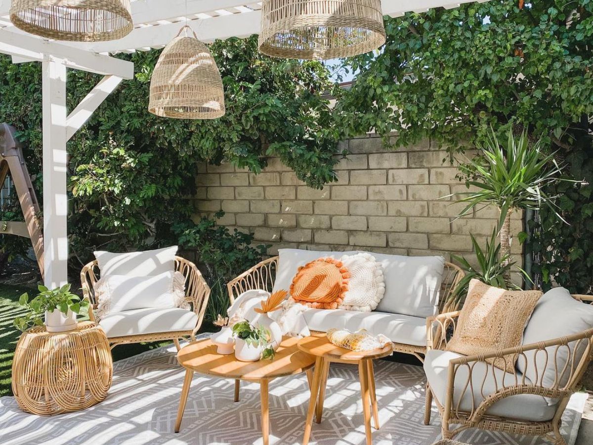 If you have to use it outside, waterproof and weatherproof your natural rattan furniture.