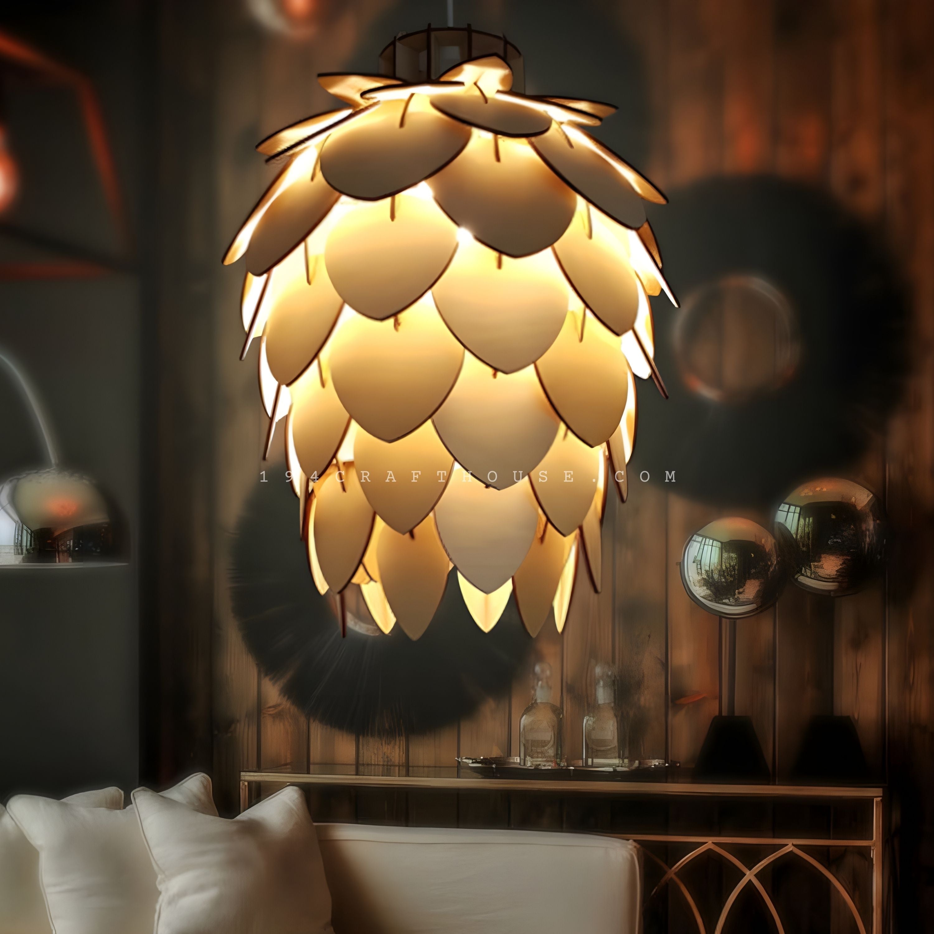 Pine Cone Pendant Light