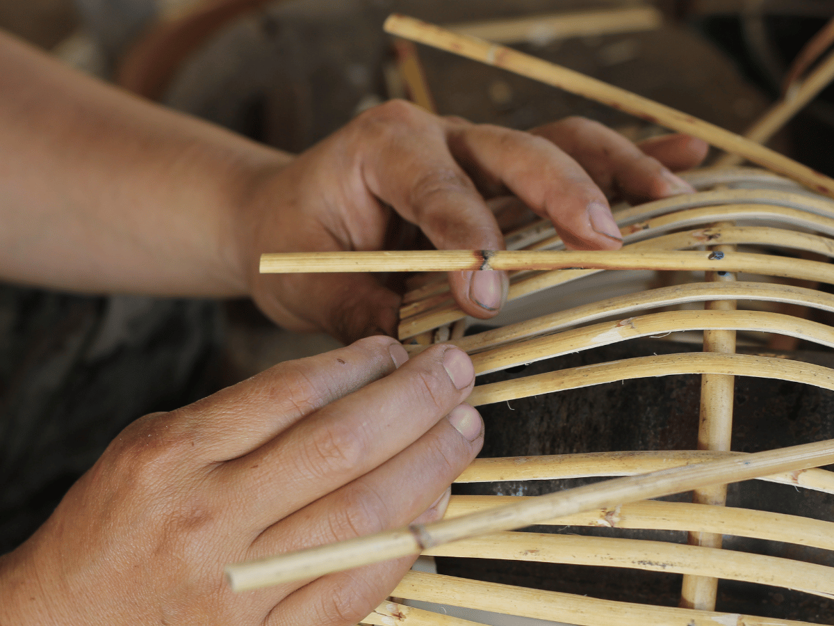 The production process of rattan