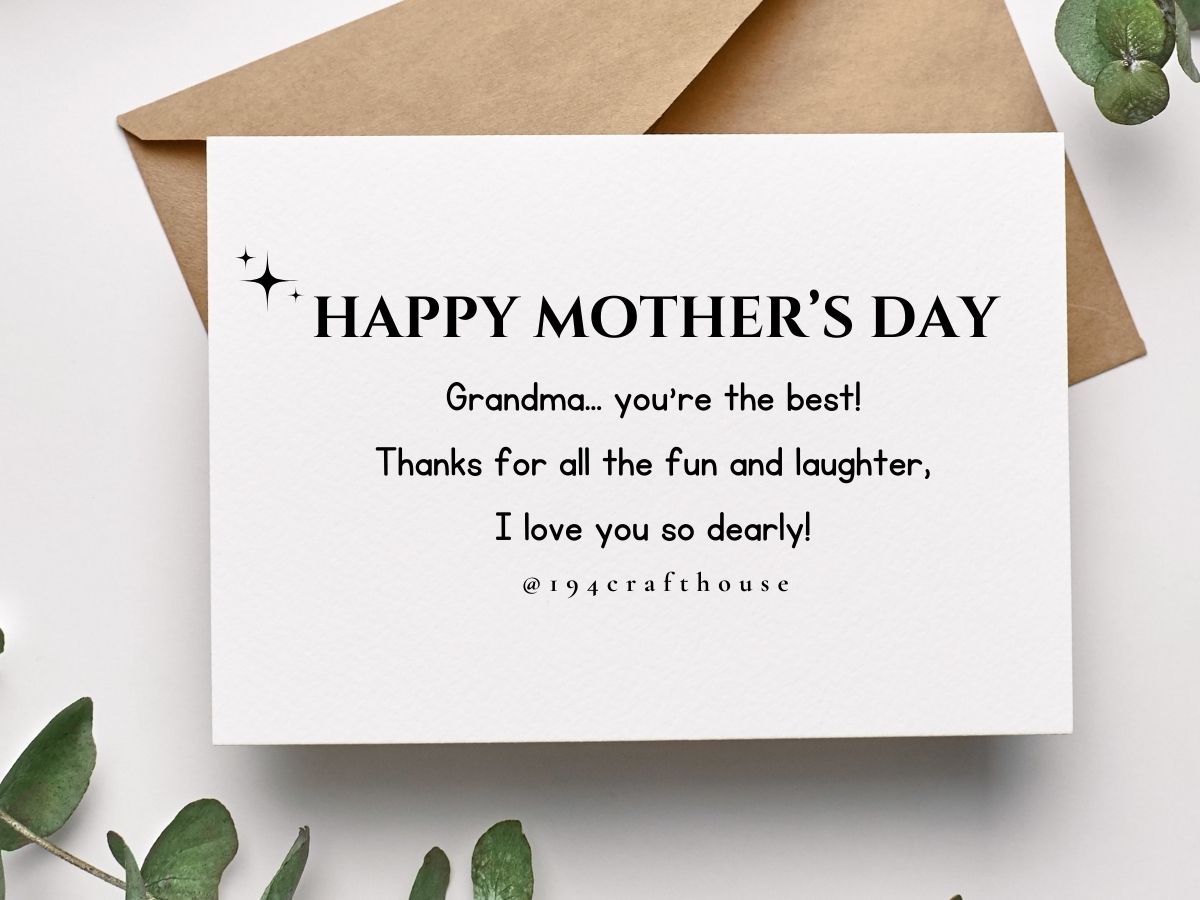 Happy Mother's Day Messages for Grandma