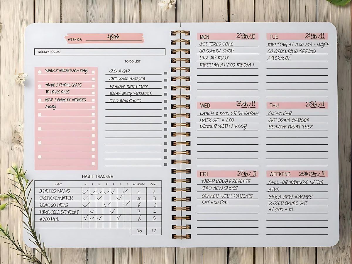 A Weekly Planner